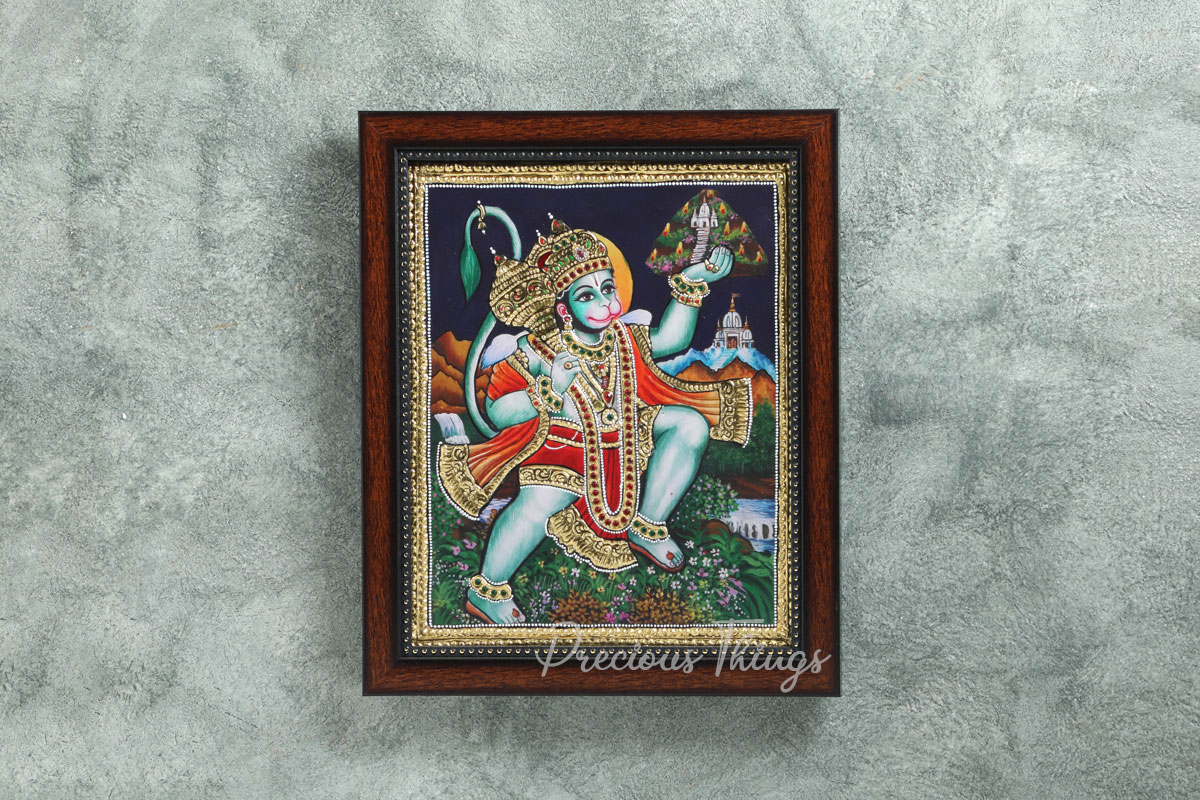 Hanuman Sanjeevni Tanjore Painting