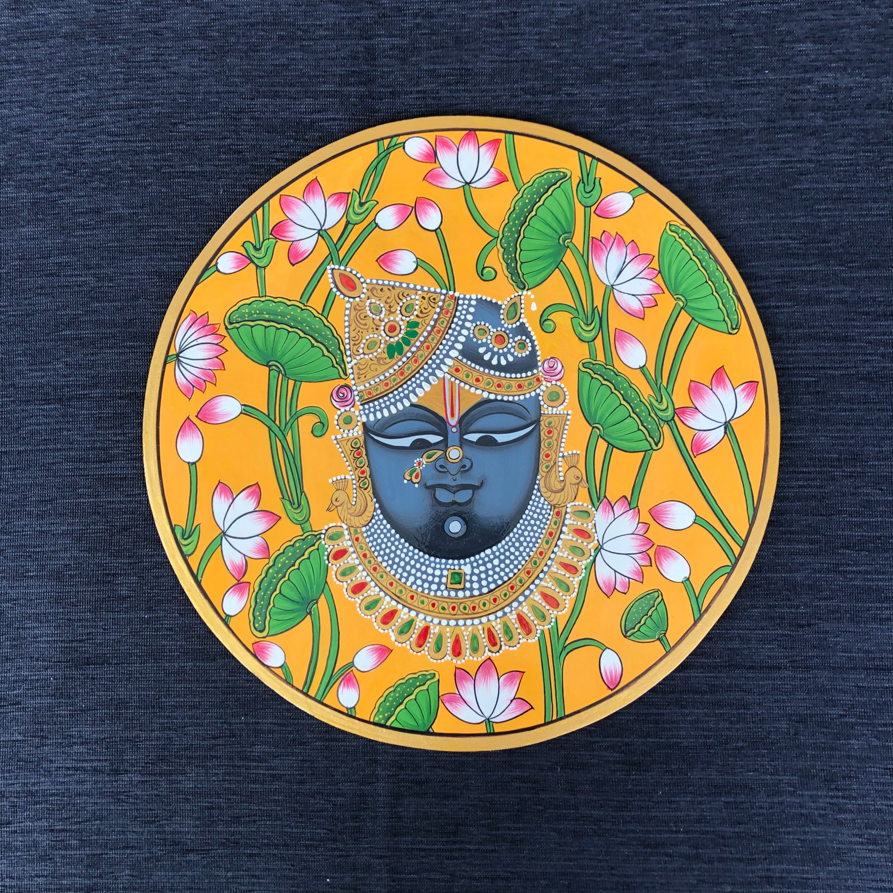Hand Painting Pichwai Art Wallplate