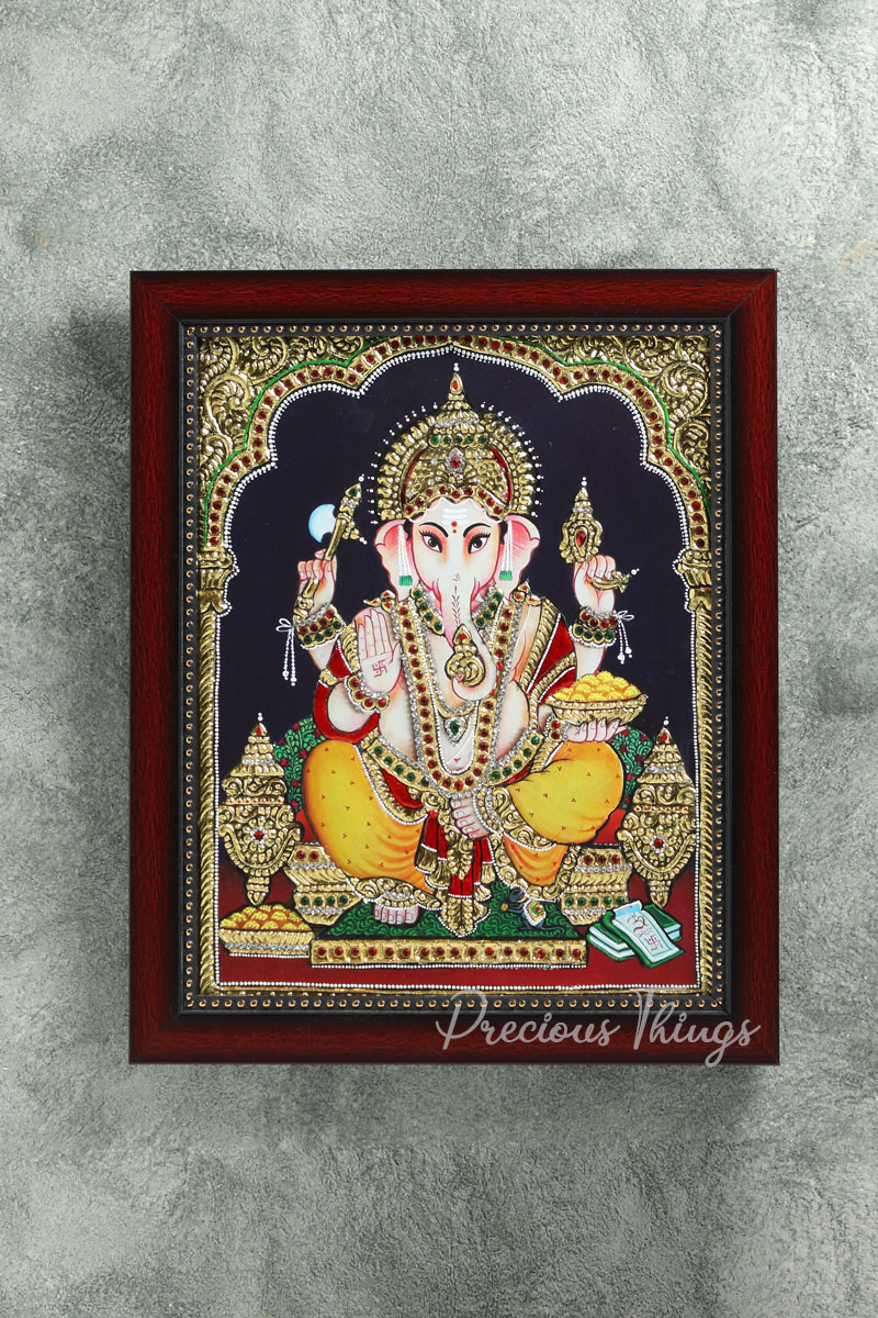 Lord Ganesh Tanjore Painting