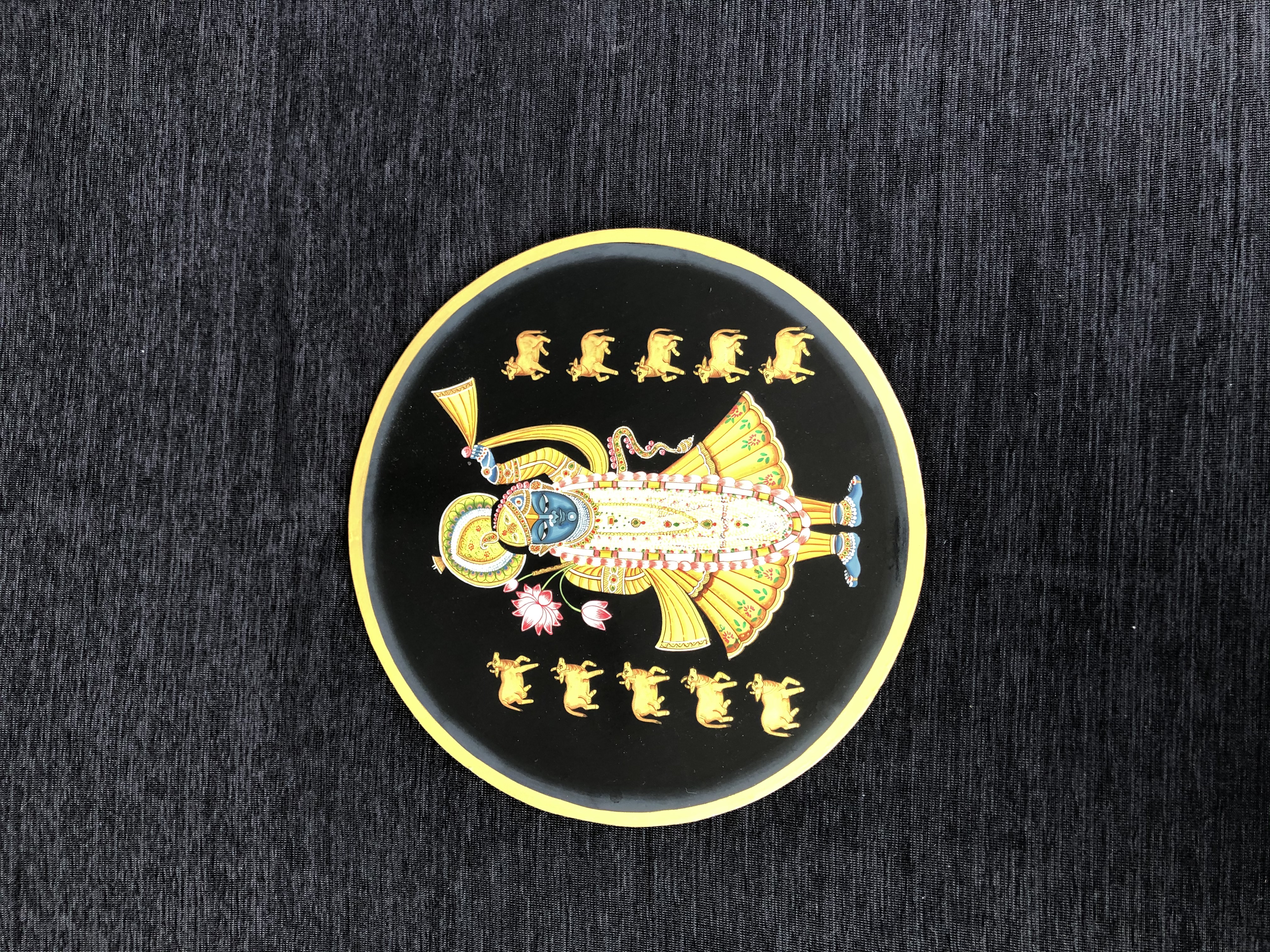 Hand-painting Pichwai art Wall Plate