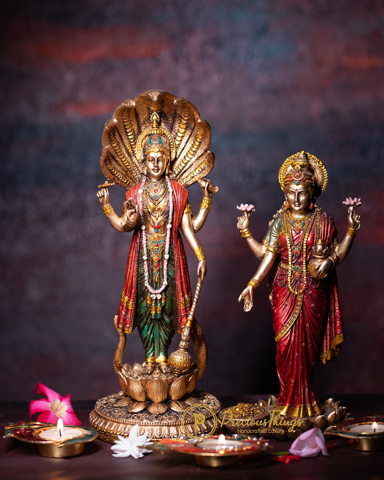 Vishnu Laxmi idol made of resin