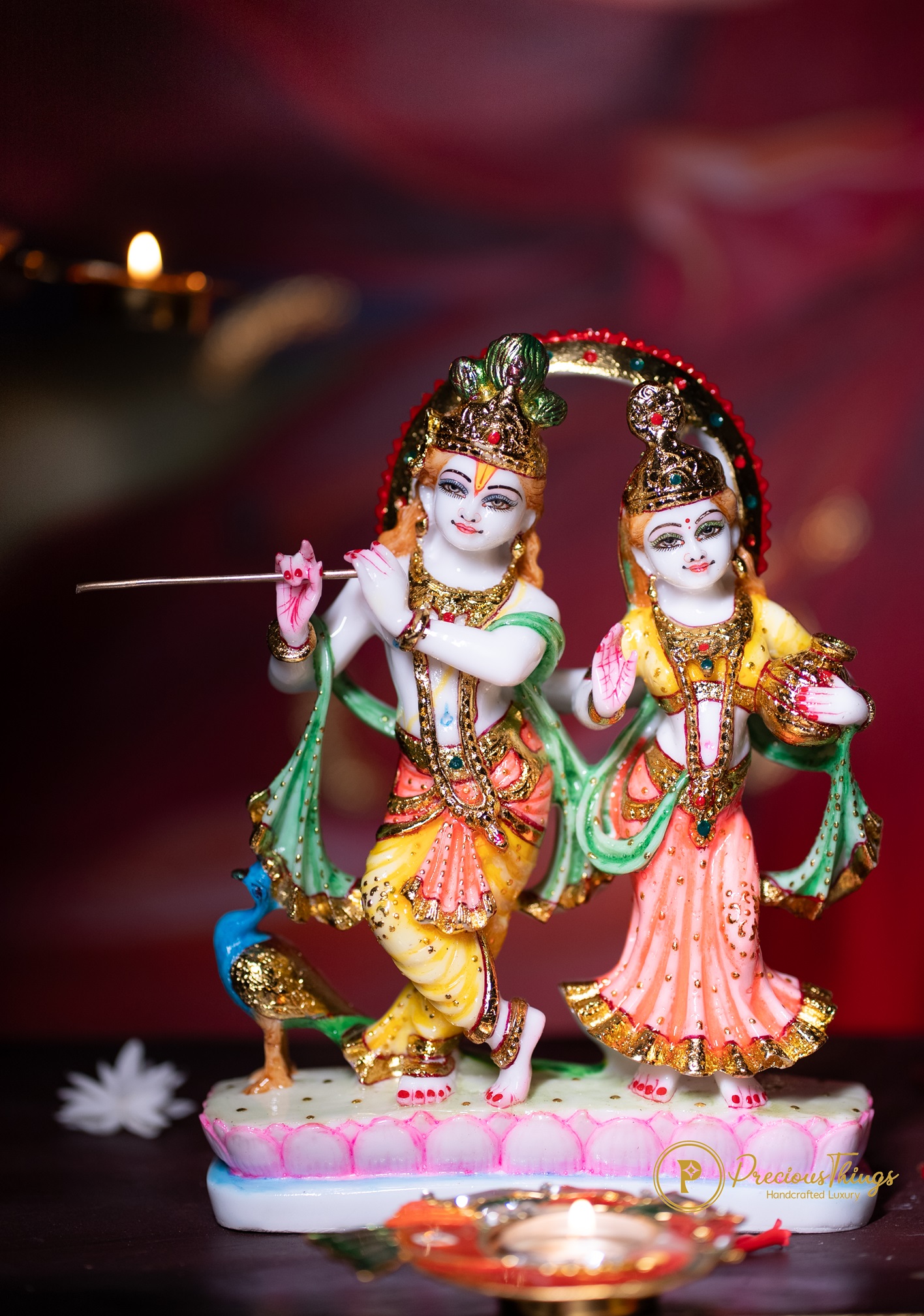 Radha Krishna Idol in Resin