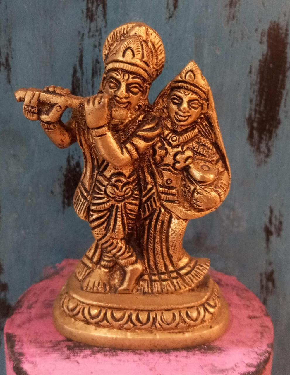 Radha Krishna Brass-3.5 Inches