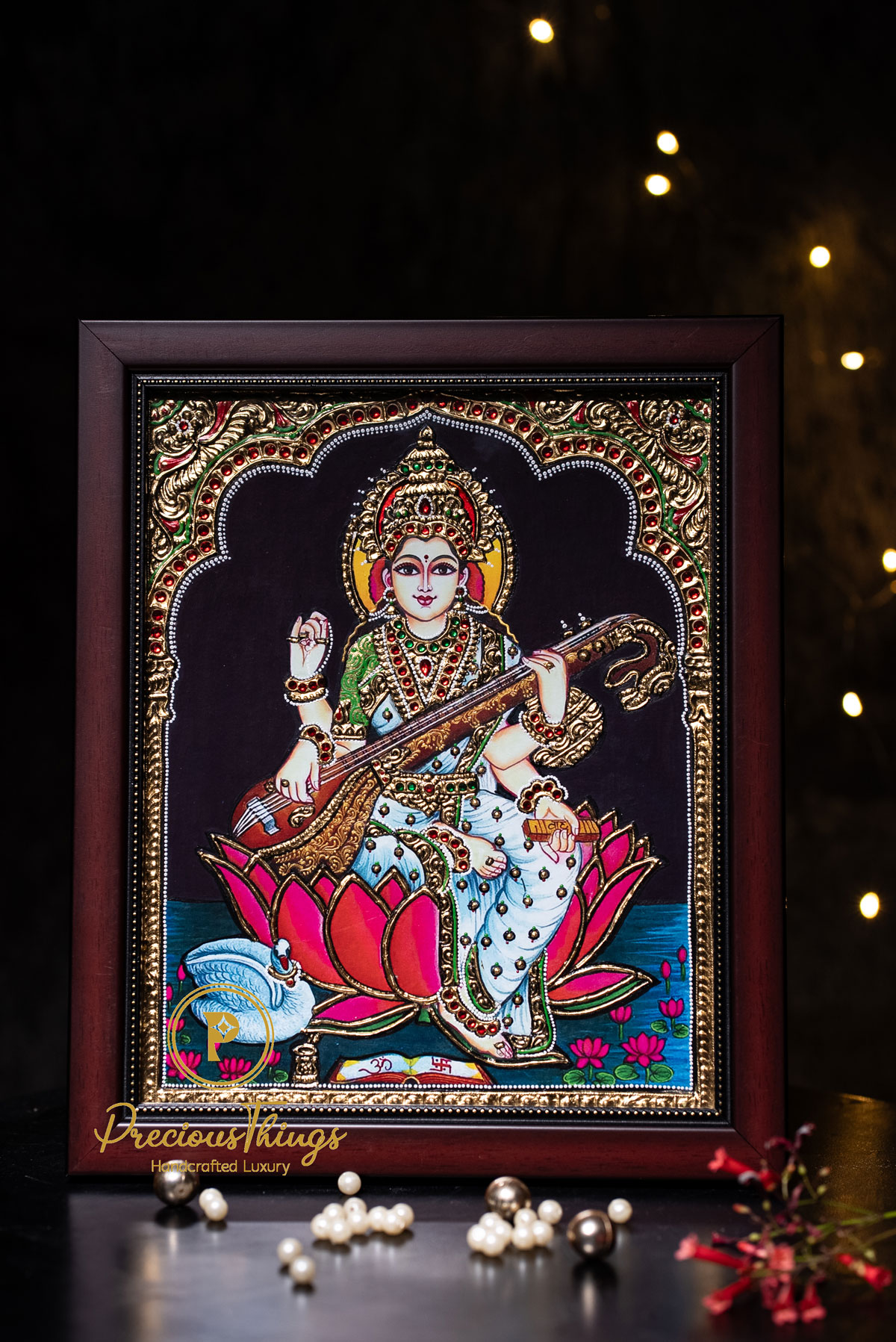 Saraswati Tanjore Painting