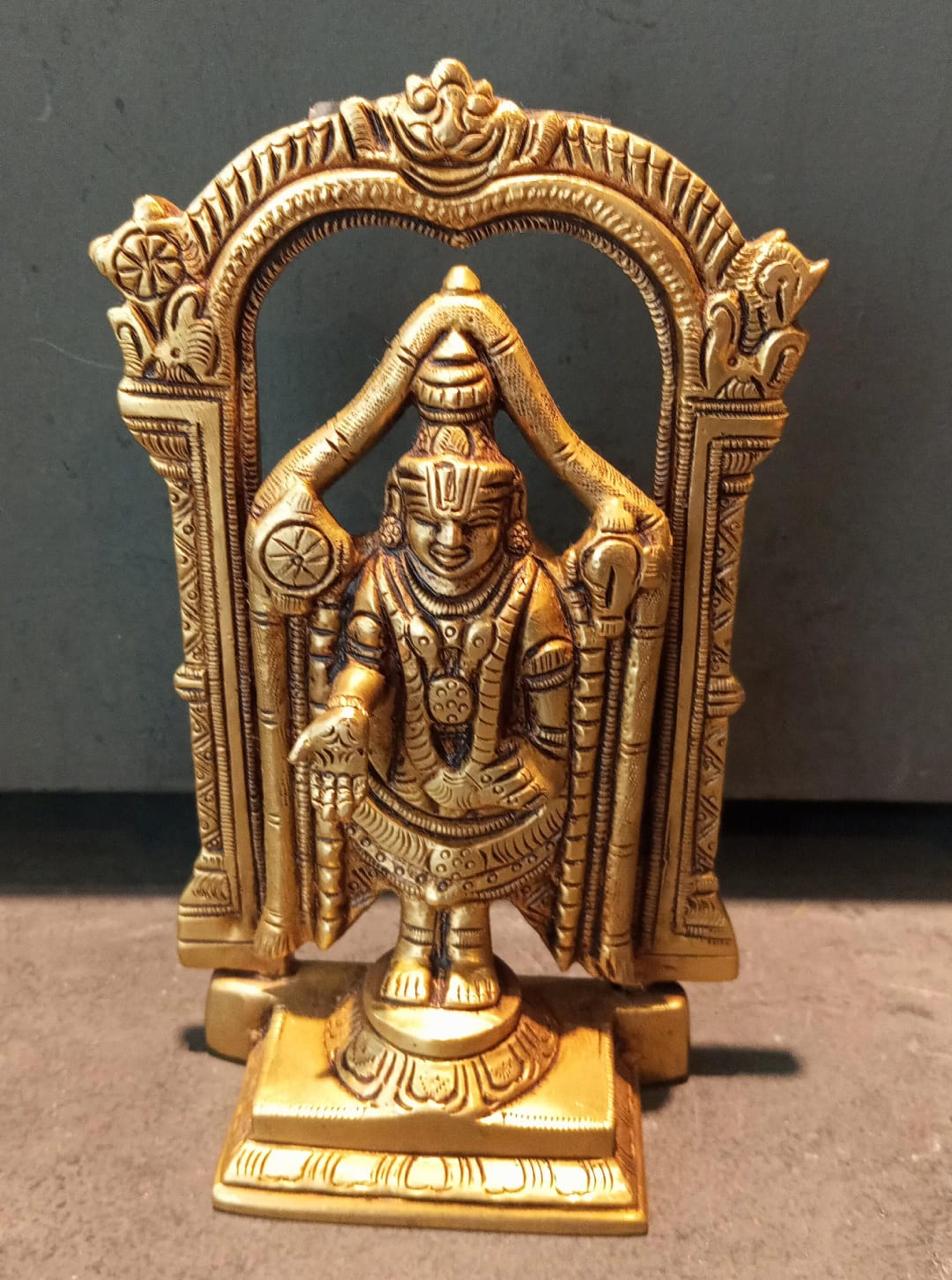 Lord Vishnu Brass-6.25 Inches