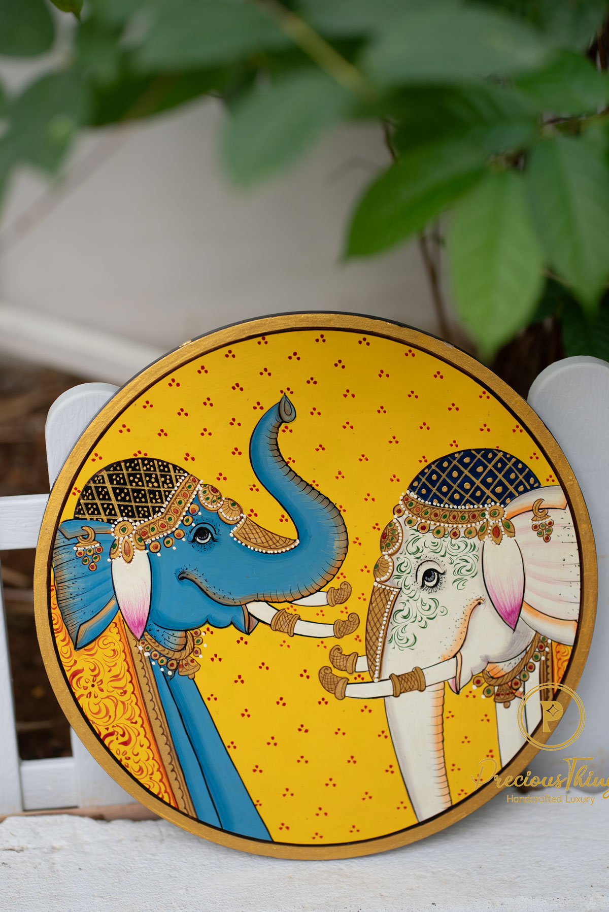 Hand Painted Wooden Pichwai Elephant