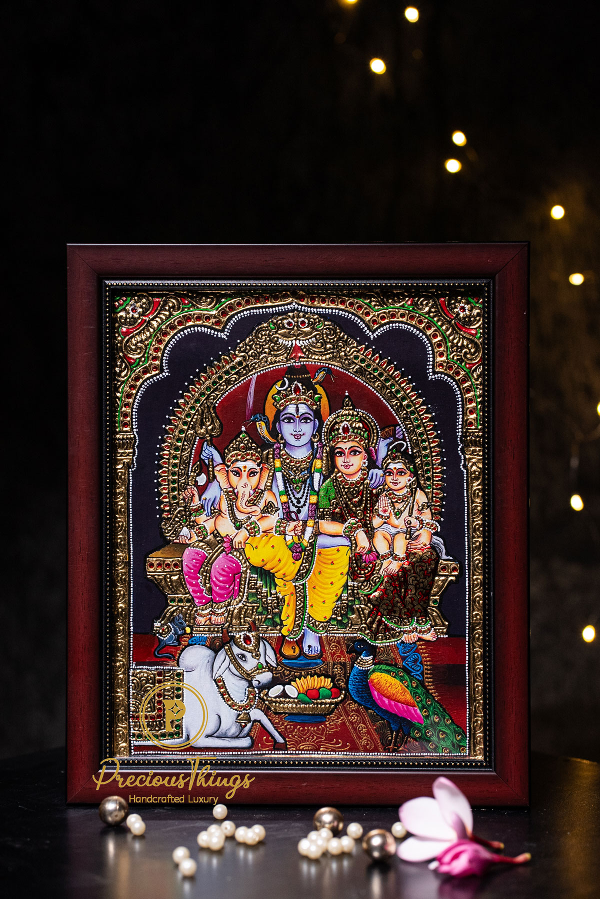 Shiva Family Tanjore Painting