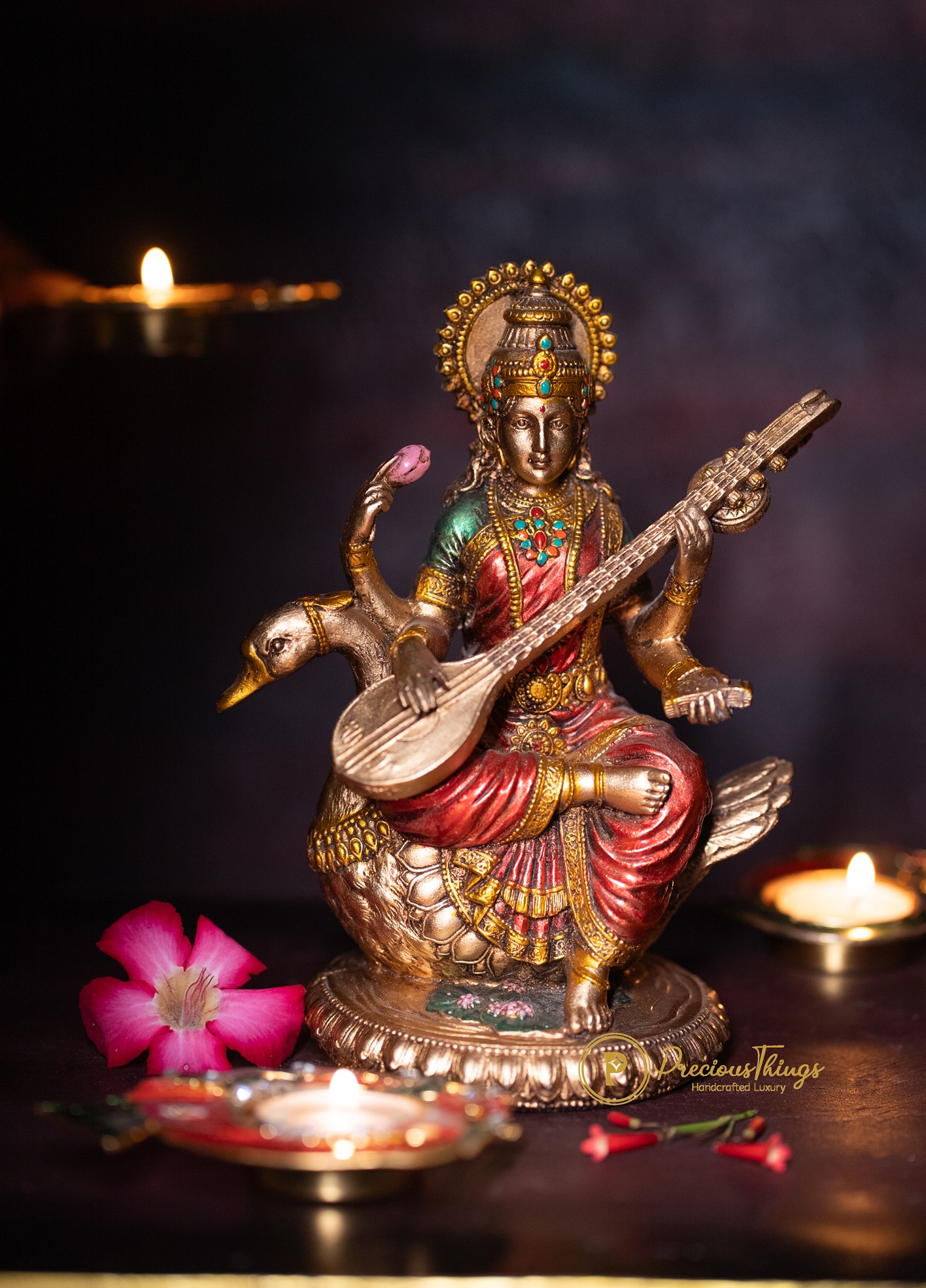 Saraswathi Idol Made From Resin
